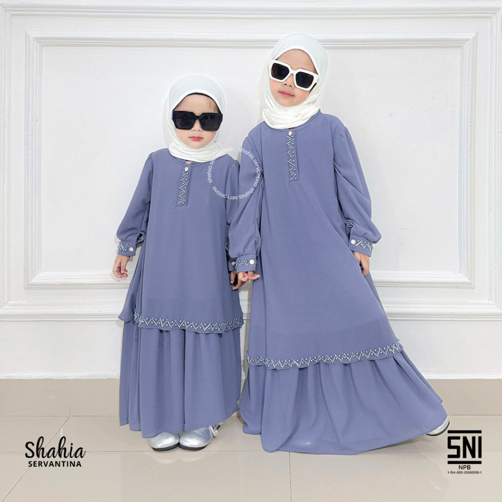 Shahia Servantina - Anya Dress Gamis  Anak Perempuan Couple Mom & kids