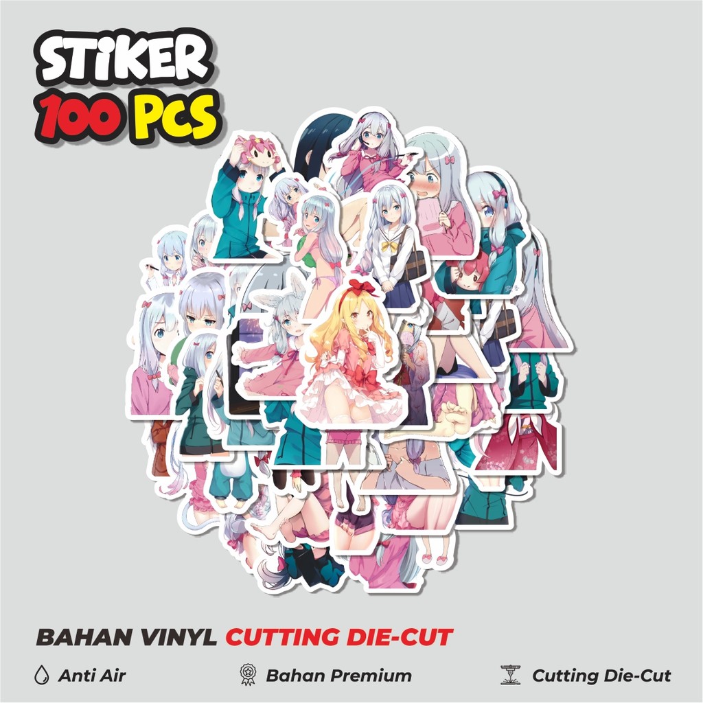 

Terbaru! 50 pcs Stiker Acgn Beauty Girls Series Ero Manga Sensei Character Dekorasi Lucu Kreatif untuk Notebook, Skateboard, HP