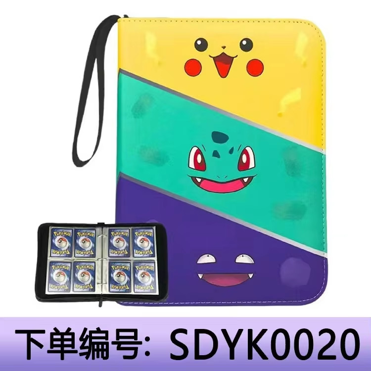 

Binder Trading Card para Pokemon, Cartão Coleção Binder, Titular do livro personalizado com 50 mangas, 400 bolsos