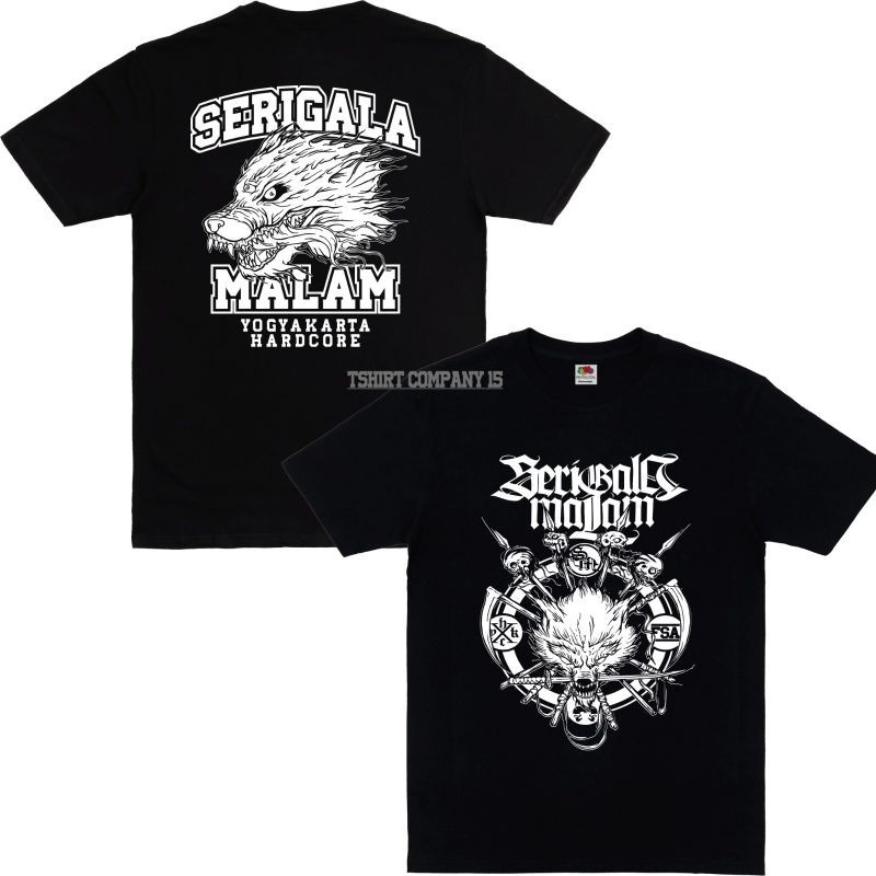 Serigala Malam Yogyakarta Hardcore Musik - Kaos Band Serigala Malam Yogyakarta/Kaos Metal Hardcore B