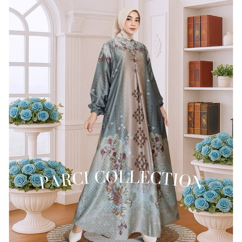 Tasya Gamis Silky Premium - Gamis Silk -Gamis Silk Motif Terbaru - Gamis busui wanita - Gamis Pesta 