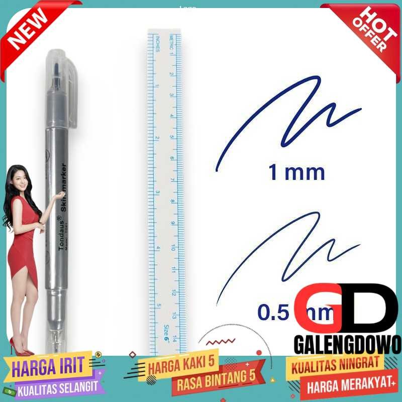 

Tondaus Medical Skin Marker Double Head Tip Spidol Kulit Operasi - TD01