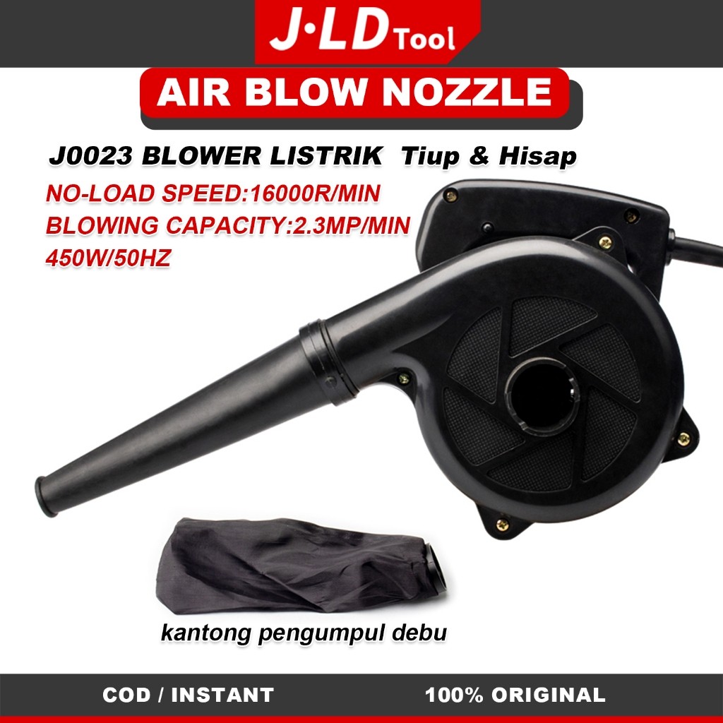TEAMOR JLD Blower Listrik hand blower 450W Mesin Blower Cleaner Blower Pengumpul Daun Debu Penyapu P