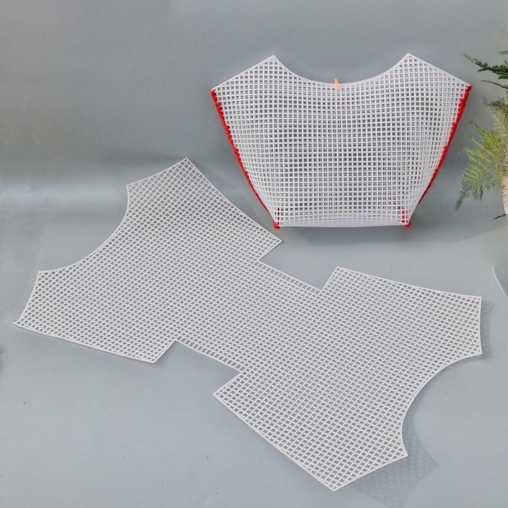 White Durable Plastic Mesh Canvas Bag Sheets Plastic Net Cover DIY Crafting Handbag Accessories Acry