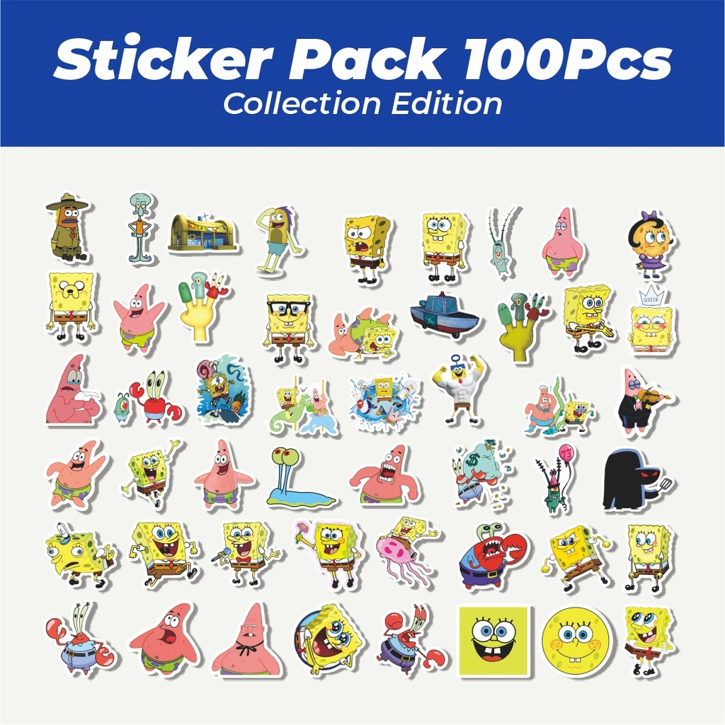 

Hot Stiker Spongebob Squarepants Universe Series Character Mix 4 Lucu Anti Air Stikers Berperekat Waterproof Sticker Decal Buat Motor Helm Buku Journal Koper Casing HP Laptop Botol Minum