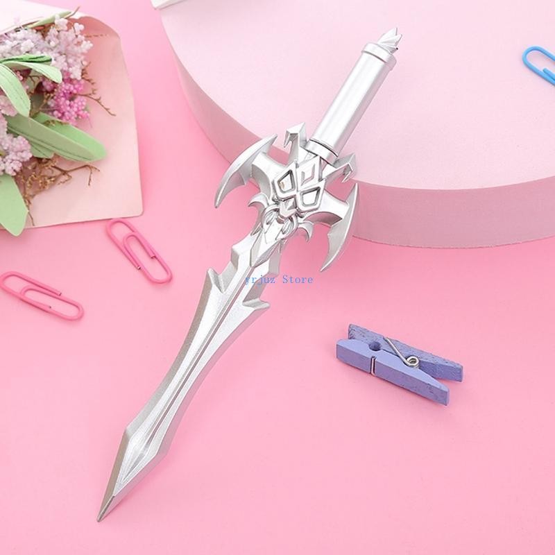 

583D Novelty Gel Pens Sword Design Black 0.5mm Needle Nib Refillable Funny Writing Pens for Kids Xams Birthday Gift