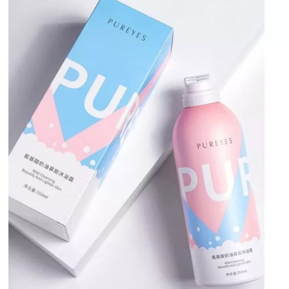 Whipped Mousse Korean Glowing Skin / READY Pureyes Milk White Shower Milk Whitening Foam BEST QUALIT