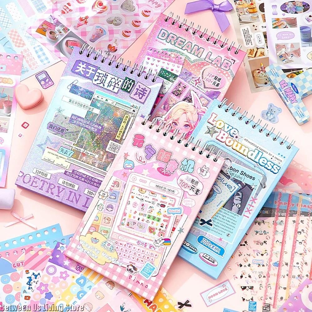 

32 Sheets Kpop Sticker Book - Cute Laptop Decoration, Photocard Toplader, Kids Gift, DIY Scrapbooking Stationery
