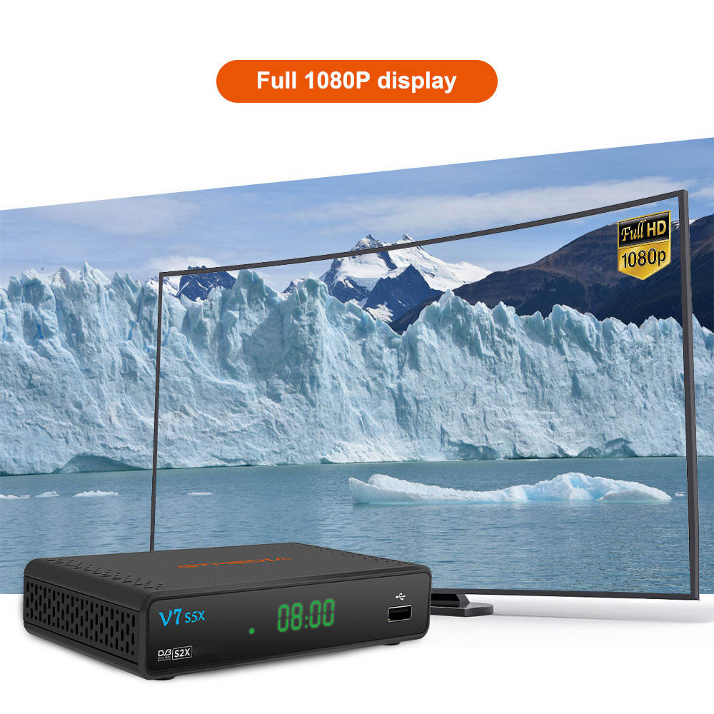 GTMEDIA V7 S5X Satellite TV Receiver DVB S2X S2 S H.265 1080P HD Decoder USB WIFI BISS auto roll Ful