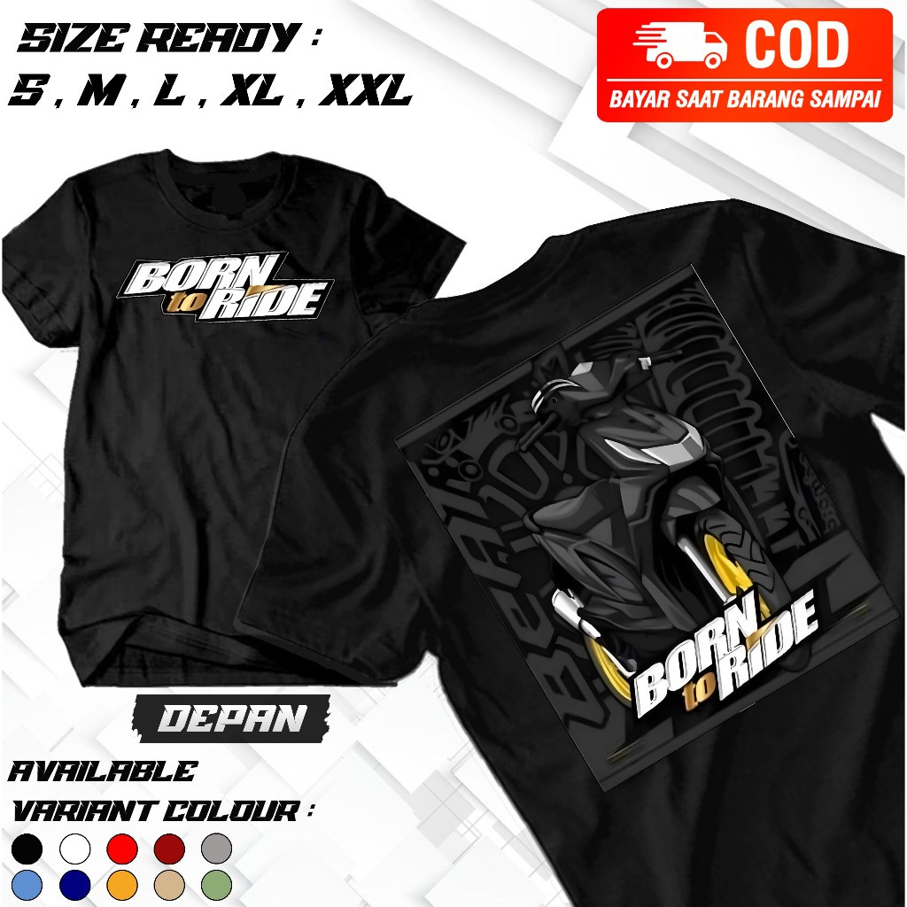 Baju Kaos Beat Karbu Born To Ride - Kaos Atasan Motor Honda Beat - Baju Distro Terbaru - Cocok Untuk