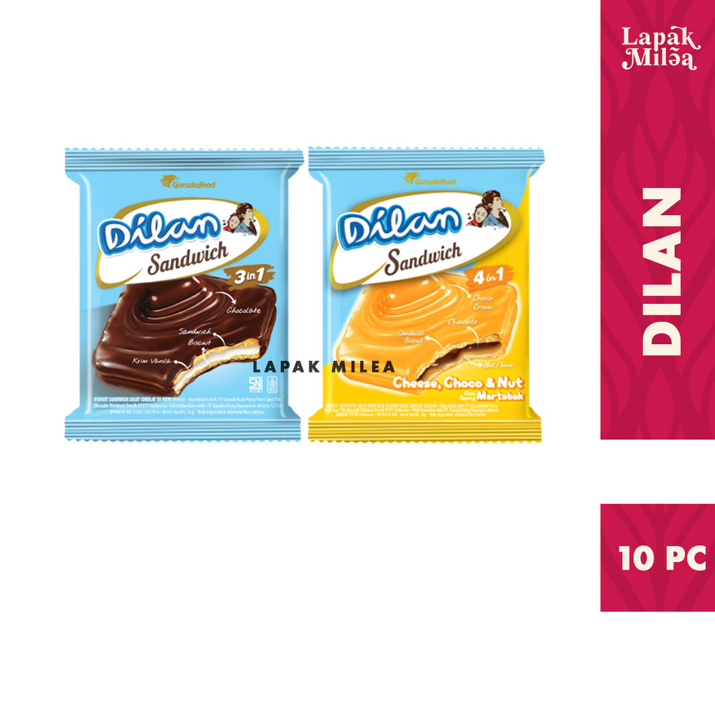 

Dilan Biskuit Sandwich Lumer Coklat dan Keju Isi 10 pc