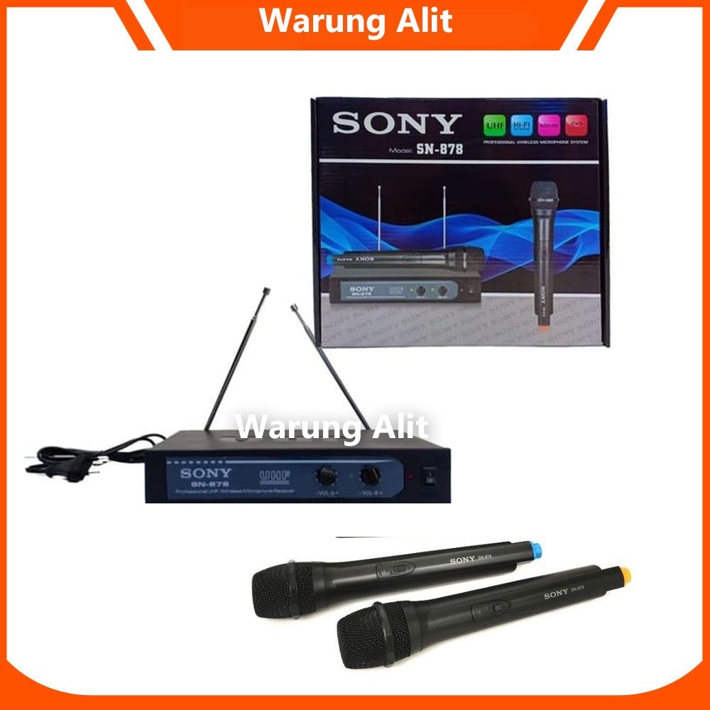 Microphone Wireless Sony SN 878 - Mic Tanpa Kabel SN878 WERLES