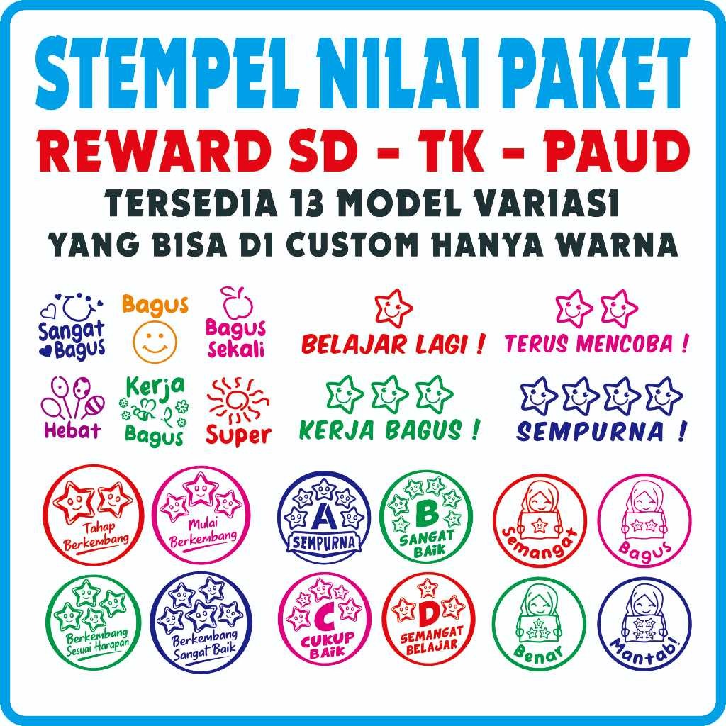 

Stempel Nilai Reward / SD / TK / PAUD / 1-PAKET STEMPEL ISI 4 Pcs / 6 Pcs