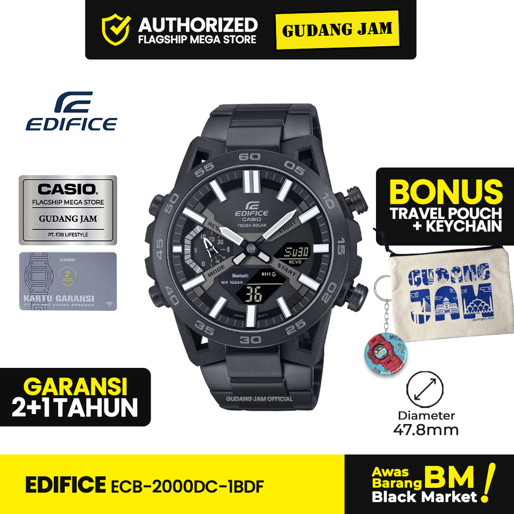 Edifice Pria ECB-2000DC-1BDF ECB-2000DC-1B ECB2000DC Stainless Steel