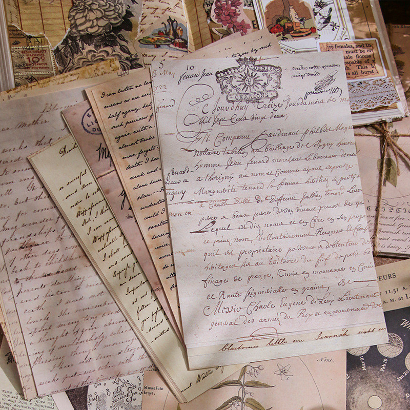 

30 pcs Large size Retro creativity DIY collage decorative paper Scrapbooking Material handmade Diary Album Junk Journal Supplies