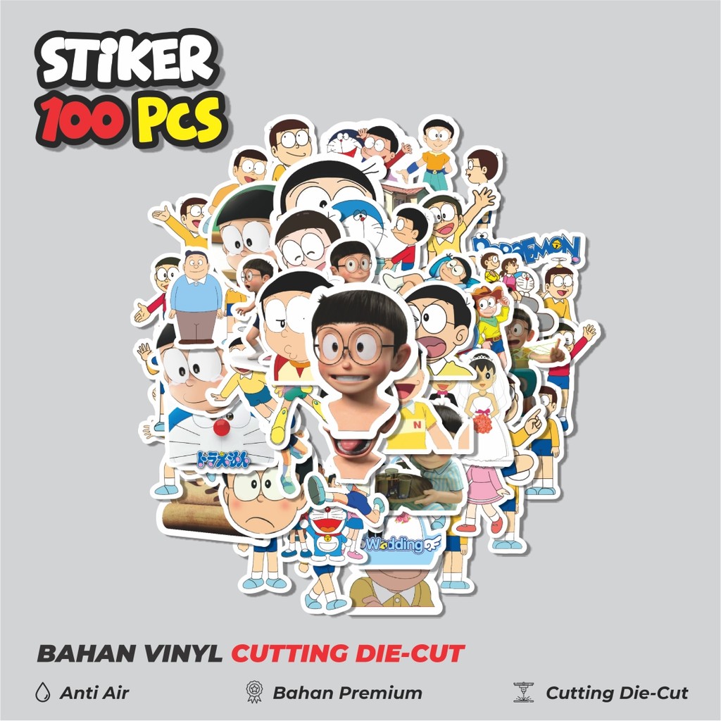 

Terbaru! 50 pcs Stiker Anime Series Doraemon Character Nobita Dekorasi Lucu Kreatif untuk Notebook, Skateboard, HP