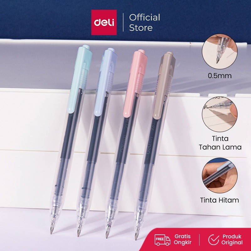 

Deli Roller Pen / Roller Gel Pen / Pulpen Roller 0.5 mm Tinta Pulpen Dapat Menulis 600 Meter SF999-A