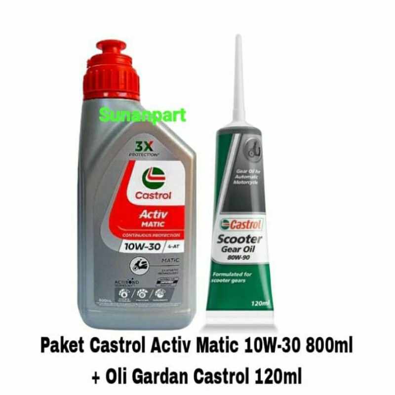 PAKET CASTROL MATIC OLI MESIN MOTOR MATIC | CASTROL ACTIV MATIC 10W-30 ORIGINAL