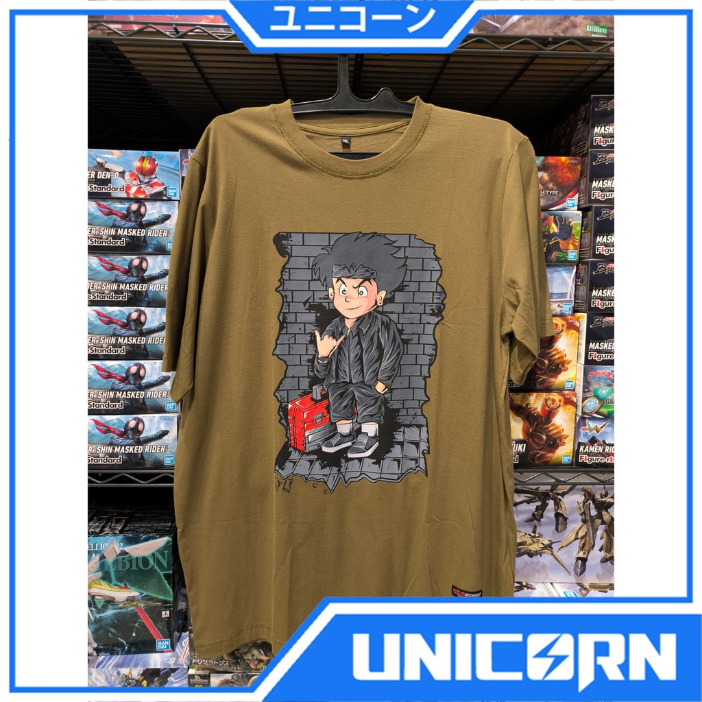 T-Shirt Yonkuro Tamiya Coklat Brown / Kaos Dewasa Tamiya Yonkuro Coklat