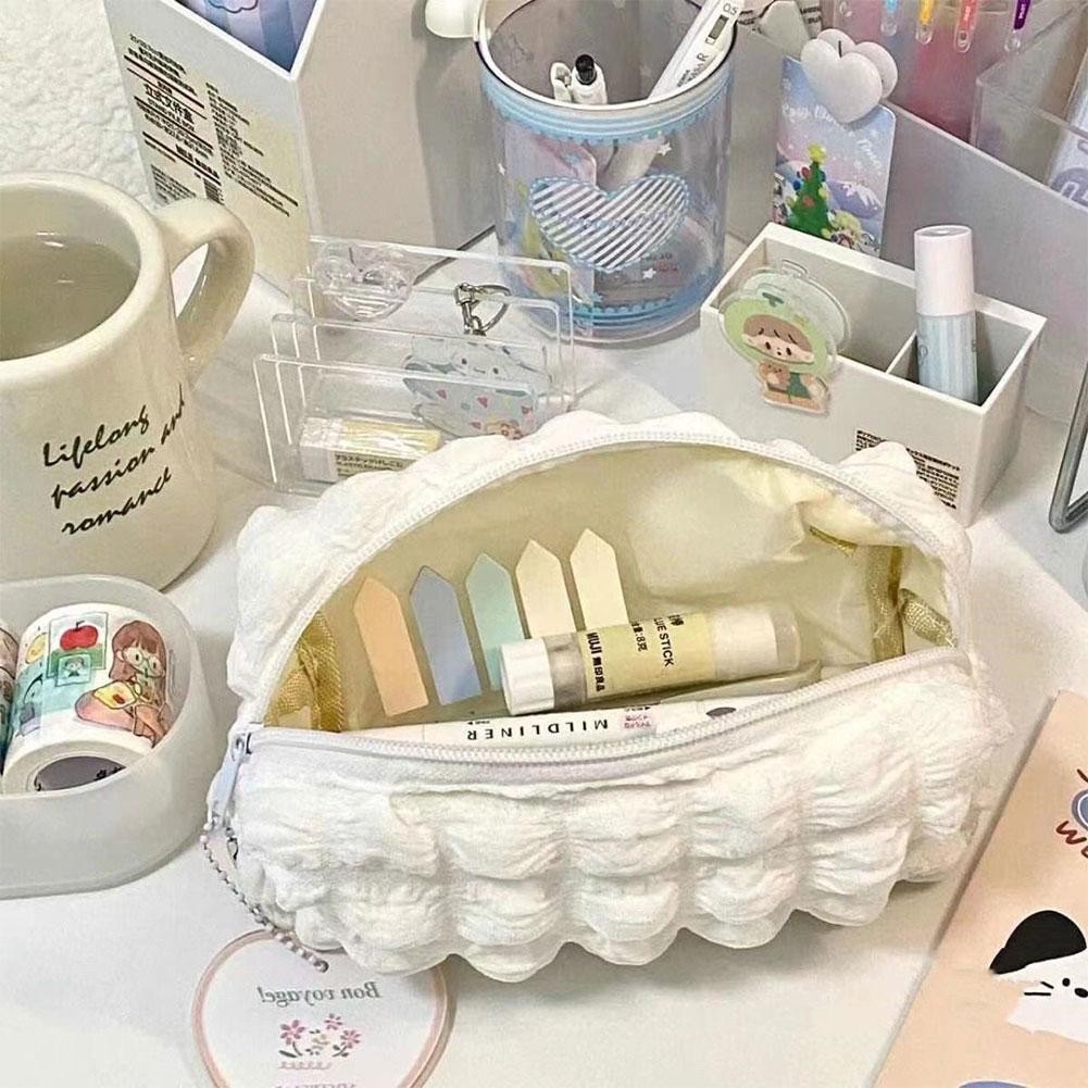 

Soft Fufu Puff Pencil Case For Girls Boys Student Cute Puffs Pencil Case Large Capacity Pencilcase School Supplies Pencil Pouch
