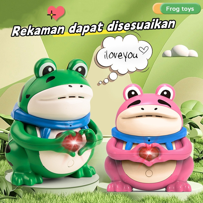 [Versi Audio]Dapat Berbicara I Love You/ Rekaman Dapat Disesuaikan Night Light/ Katak Kartun Lamp/ "