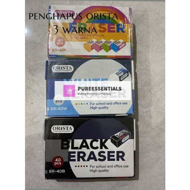 

(1 Pcs) Penghapus Pensil Merek Orista / MyStyle Hitam/Putih/Warna Warni/Eraser Orista/Setip Orista Murah Berkualitas / stip