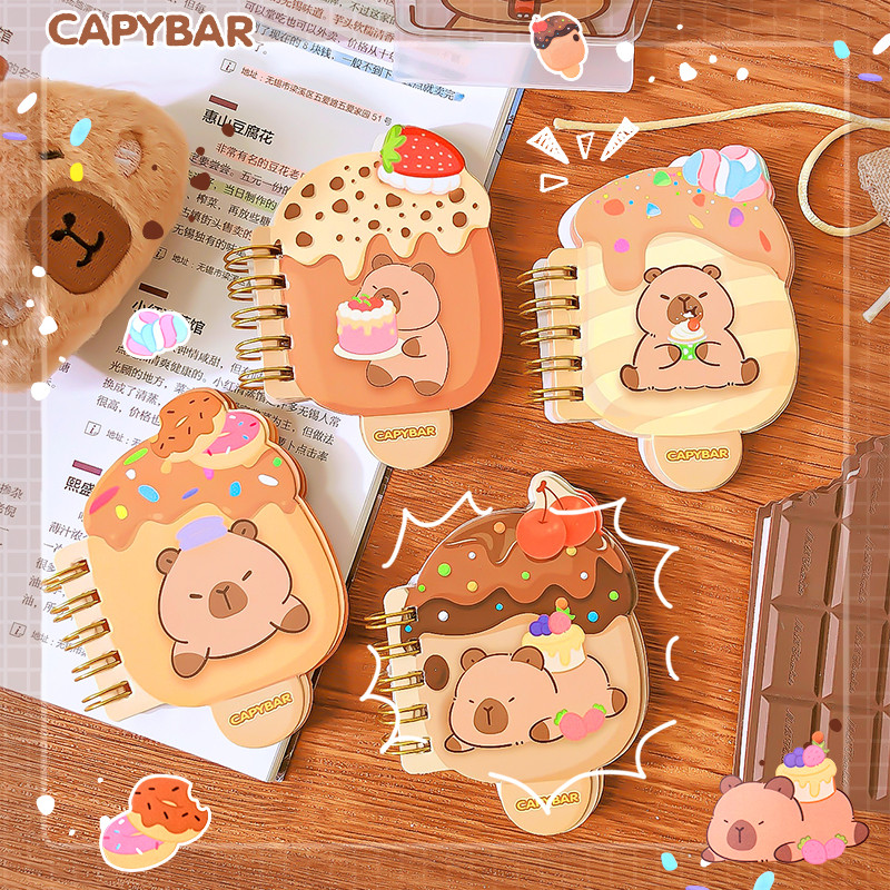 

offices accessories kawaii stationery supplies Aesthetic notebooks Diary notepad cute capybara mini notebook Office supplies