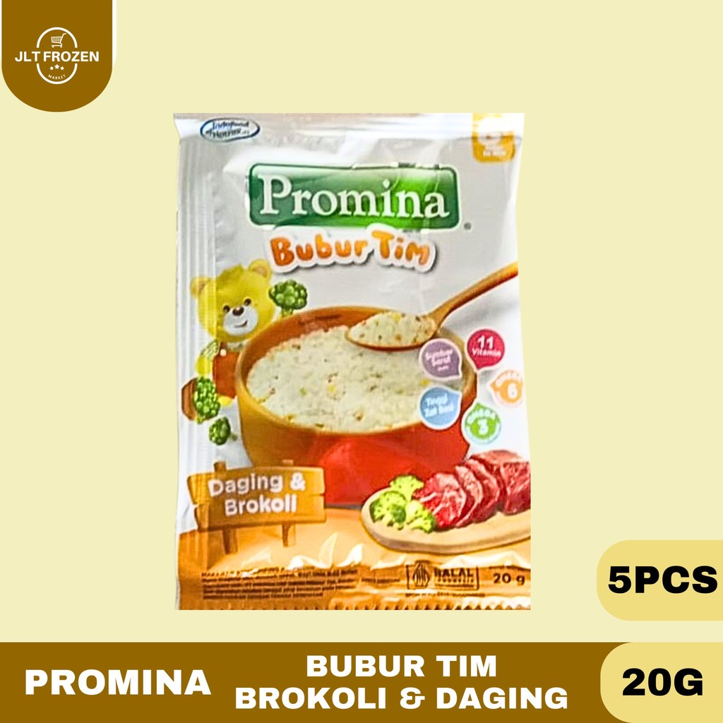 

Promina Bubur Tim 8+ 20g - 1 RCG / 5 PCS / Bubur Tim Rasa Daging Brokoli / Bubur Bayi