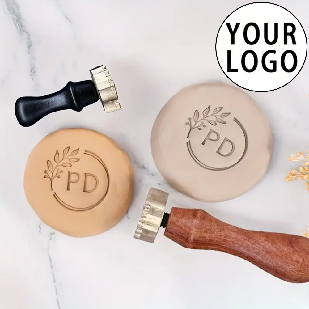 

Custom Copper Ceramic Stamp Personalized Signature for 25 cm Pottery & Polymer Clay Tool, Ideal Father's Day Gift, Art Supplies