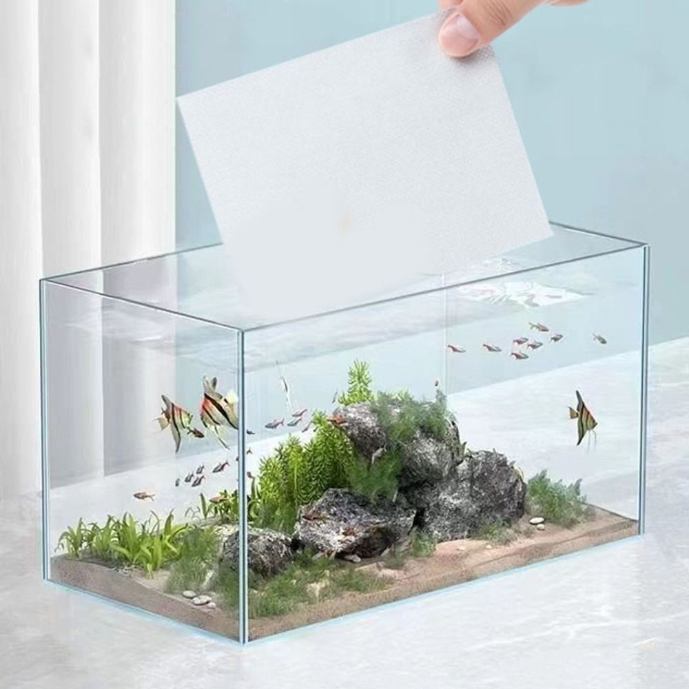 100Pcs Water Purification Aquarium Water Purification Paper De-yellowing Impurity Removal Water Poli