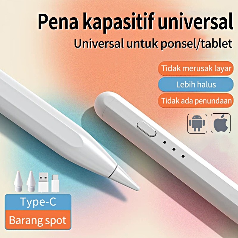 

Stylus Pen Universal with Palm Rejection Active Stylus Pena kapasitif yang dapat digunakan untuk menggambar di ponsel dan tablet for IOS Android Tablet Pen Dan Apel ipad