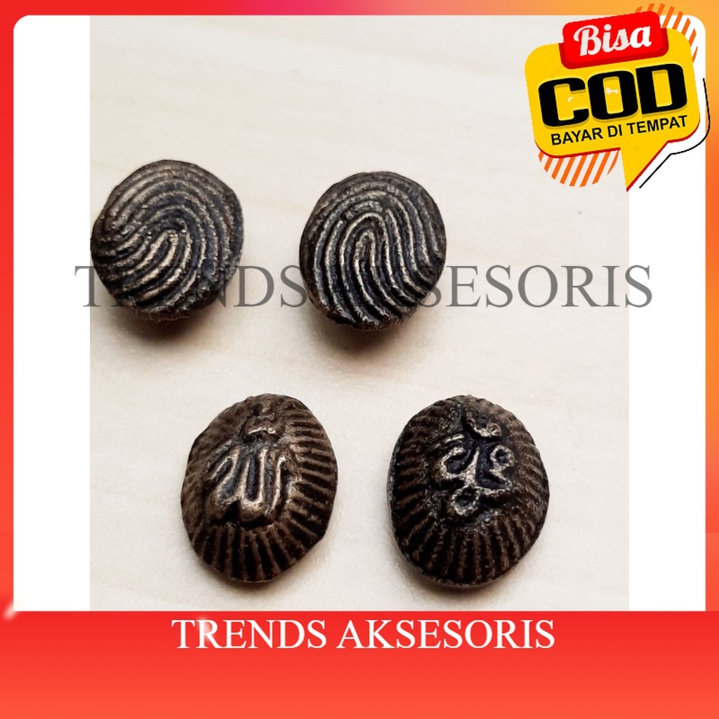 [TRENDS COD]. Batu Kuningan dengan Lafadz Allah & Nabi Muhammad bentuk sidik jari bahan Kuningan ant