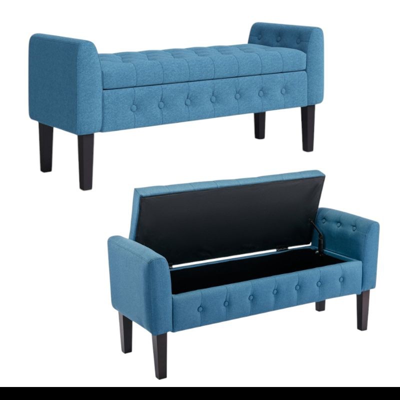 ( 07 ) sofa bench storage 120 tangan lurus sofa penyimpanan sofa murah stool panjang box