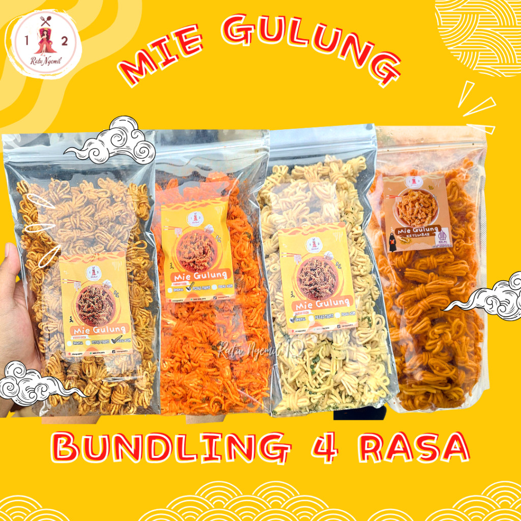 

Vanilla.storee BUNDLING SEMUA RASA 4PCS 230GRAM MIE GULUNG CETAR (ORIGINAL, PEDAS MANIS, PEDAS ASIN & KETUMBAR)