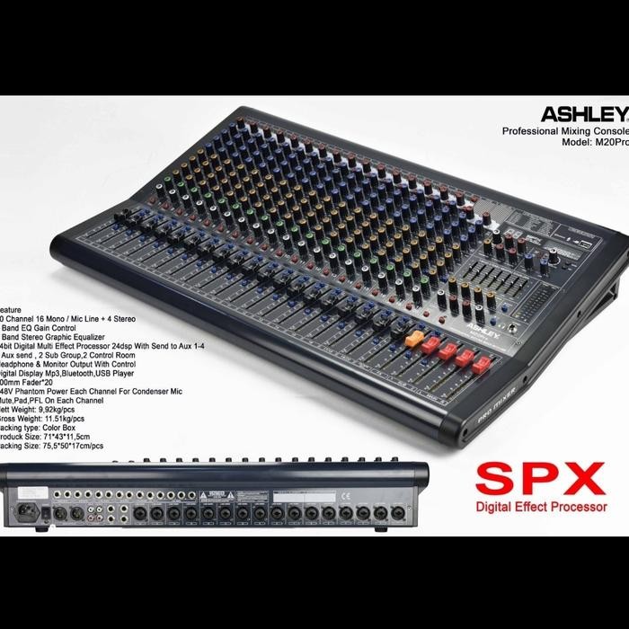 MIXER ASHLEY M20 PRO ( 20 CHANNEL ) ORIGINAL