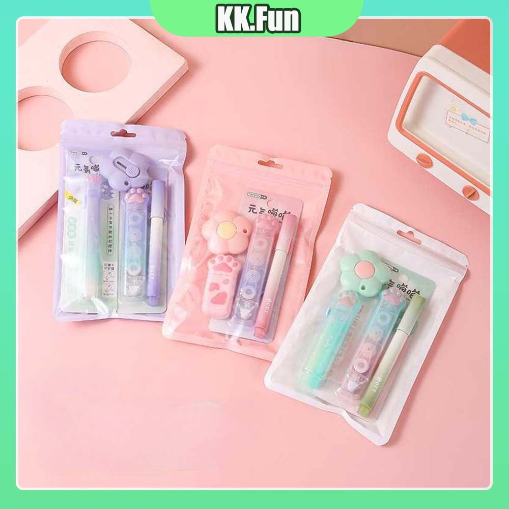 

7-Piece-Set Set Alat Tulis Kawaii Paket Hadiah / Perlengkapan Sekolah Lucu Berbagai Macam Alat Tulis