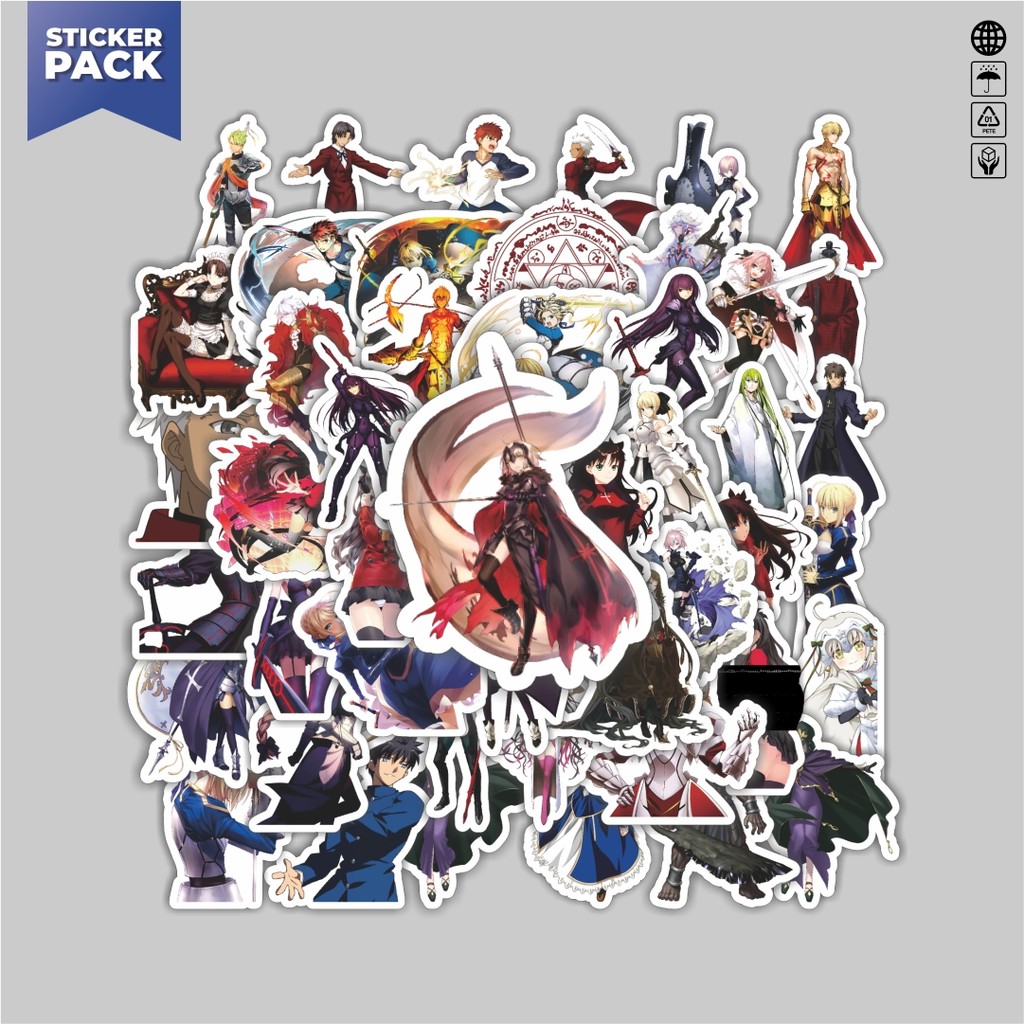 

[100PCS]Stiker Pack Stiker Anime Series Fate Zero Character Mix 1 Aesthetic Vinyl Anti Air Dekorasi Sticker Laptop Buku Journal Koper Helm Casing HP Gitar Helm Skateboard