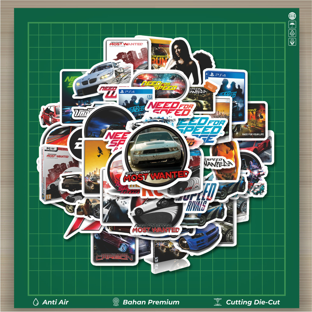 

HOT 50 PCS STIKER Game Series Need For Speed Universe Character Mix 2 Fashion Cars Decal Dingin Kartu Album Custom Vinyl Anti Air- Sticker Aesthetic Buku Journal Koper Casing HP Tablet Laptop Helm Motor Botol Minum
