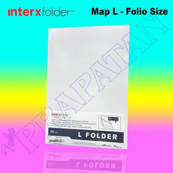 

Map L bening (12 pcs) Inter X ukuran Folio - Warna