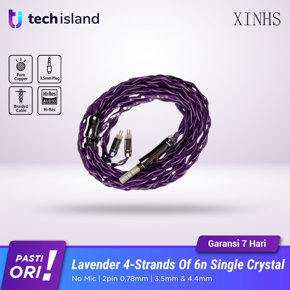 XINHS Lavender 4-Strands Of 6n Single Crystal Copper Litz Coaxial Shielded In Ear Monitor Cable Kabe