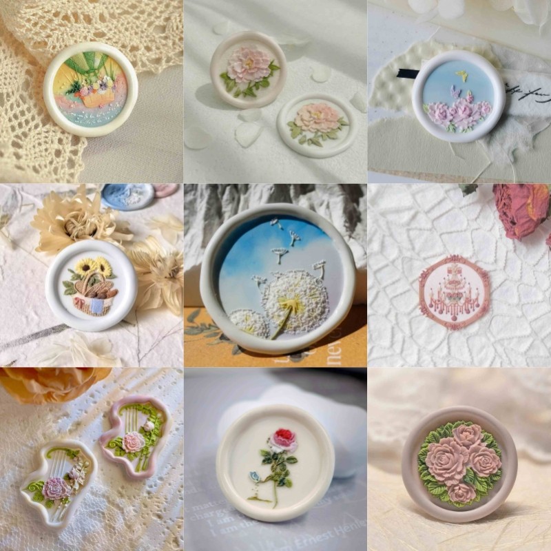 

Lacquer Seal Head, Rose Cute Repairing Hook, Thousand Paper Crane Relief Bread Alien Series, Hand Account Stamp Toy, Copper Head