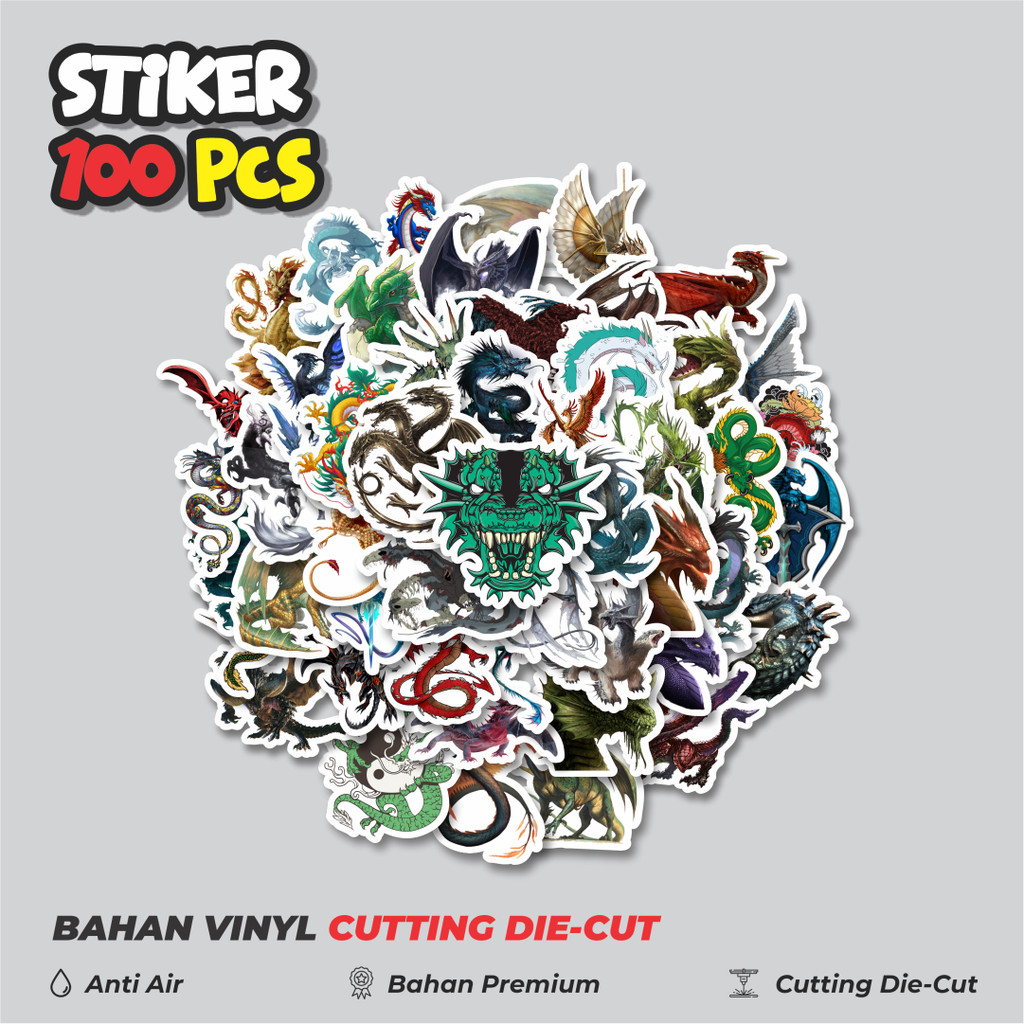 

Terbaru! 50 pcs Stiker Dragon Illustration Mix 1 [Ilustrasi Naga] Dekorasi Lucu Kreatif untuk Notebook, Skateboard, HP