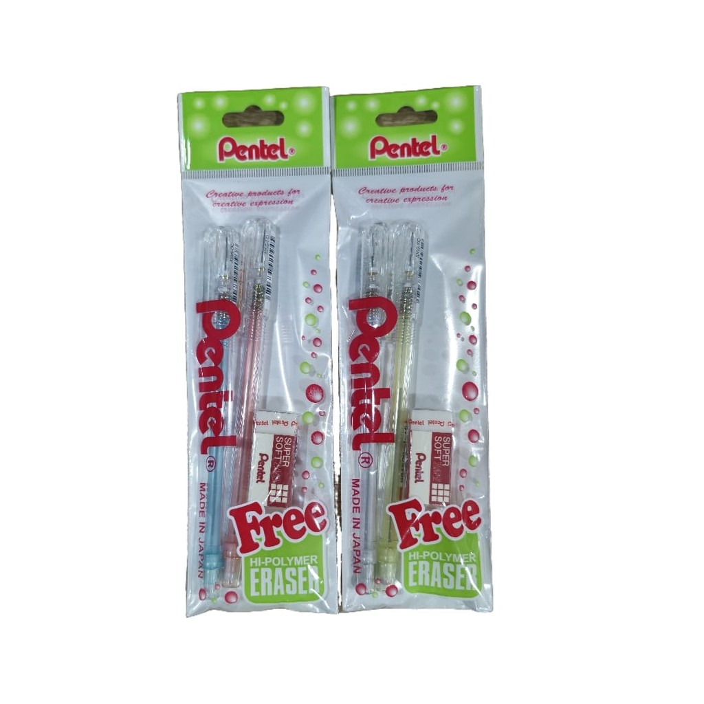 

Pensil Mekanik Pentel CAPLET 0.5mm ( 2 pensil + 1 free eraser) RJT