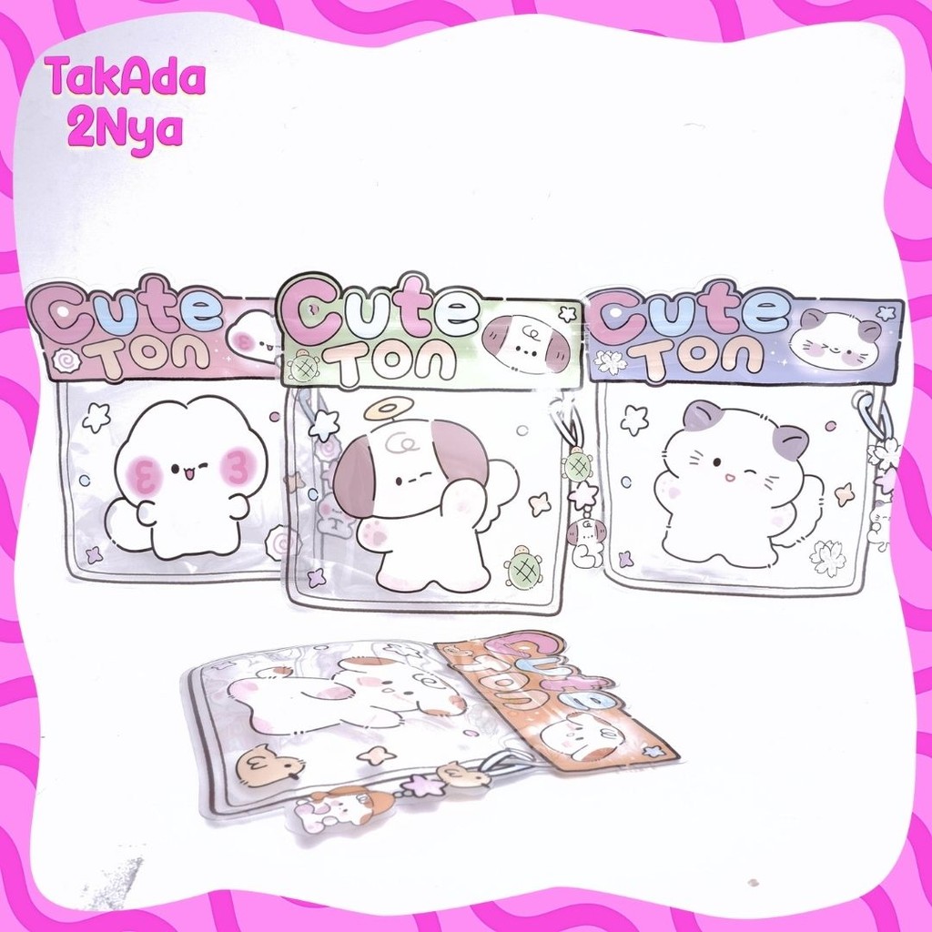 

Map Pouch Ziplock Cute Ton 17 x 18 Transparan ANTI AIR Tempat Simpat Lucu Animal MIni Kecil Hampers