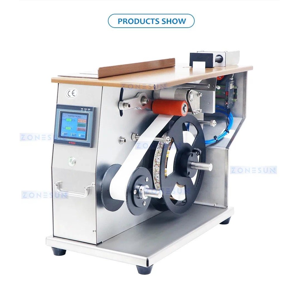 

Zonesun Corner Wrap Label Applicator Tamper Proof Seal Label Applicator Tamper Evident Labeling Machine Label Dispenser ZS-TB90