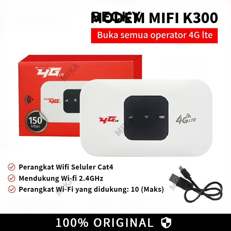 BECKY MIFI MODEM WIFI 4G UNLOCK OPERATOR Perdana ,By.u,XL, Axis,Three, Smartfren 150 Mbps 4G/5G Port