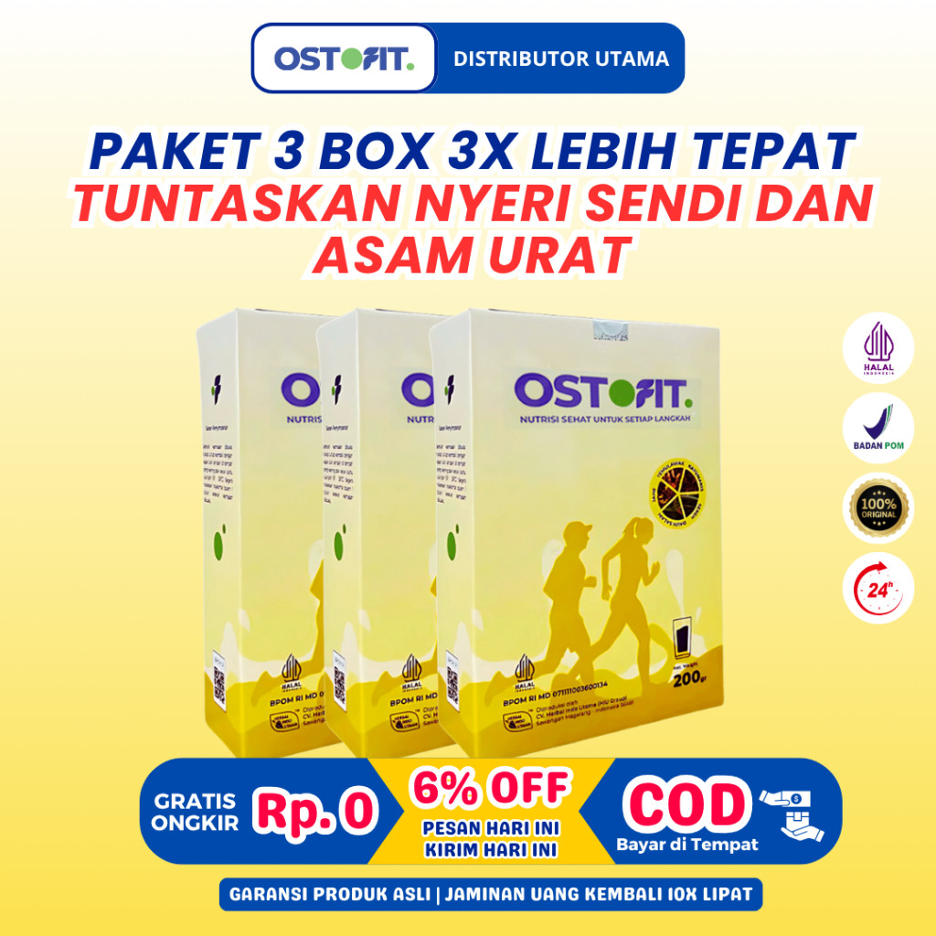 

OSTOFIT - Paket 3 Box Susu Herbal Untuk Membantu Menyembuhkan Nyeri Sendi Tanpa Efek Samping