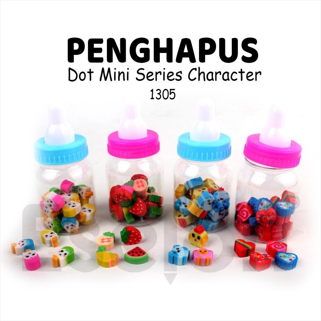 

❤️️Penghapus Mini Toples Dot 1305 Penghapus Bentuk isi 20 pcs Mini❤️️