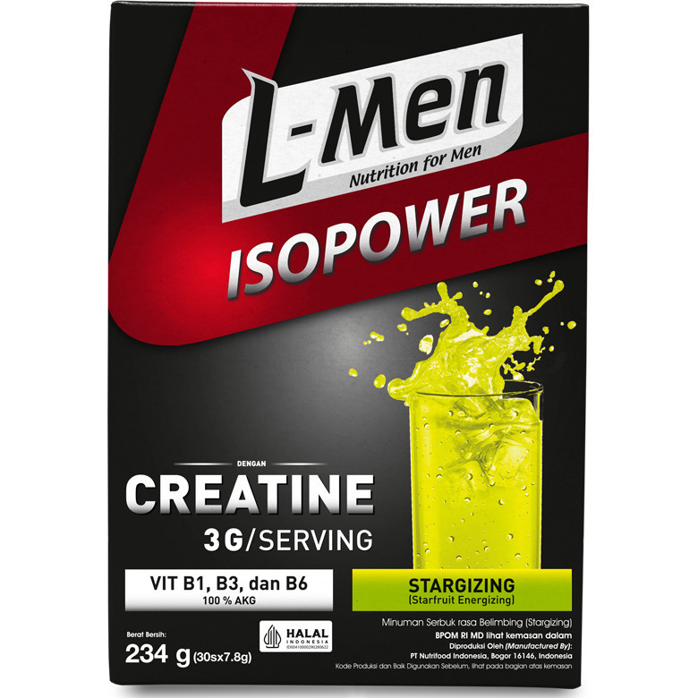 

L-Men LMen L Men Isopower Iso Power Creatine 30 Sachet Penambah Power