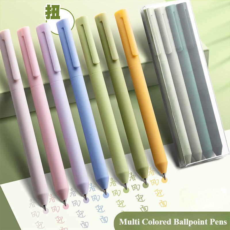 

4/16pcs Multi Colored Ballpoint Pens for Smooth Writing 0.5mm, Assorted Colors for Note Taking, Cute Pens Fast Dry, No Smear